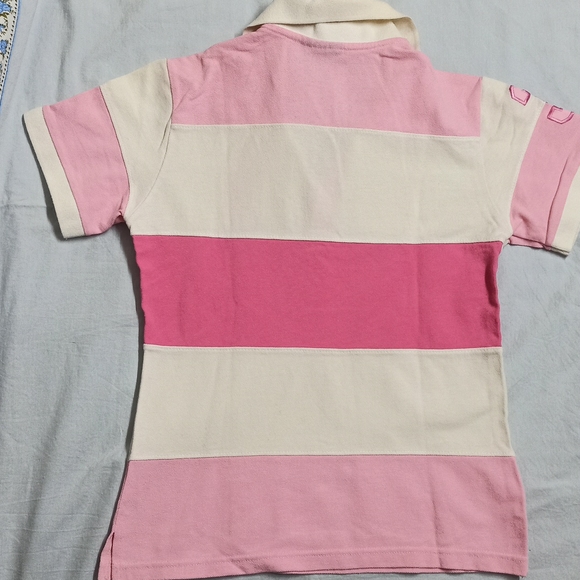 Polo by Ralph Lauren Pink & White Polo T Shirt - Picture 6 of 6